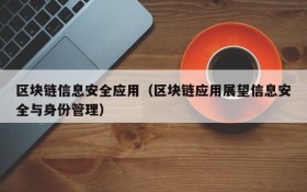 区块链信息安全应用（区块链应用展望信息安全与身份管理）