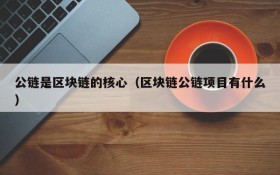 公链是区块链的核心(区块链公链项目有什么)