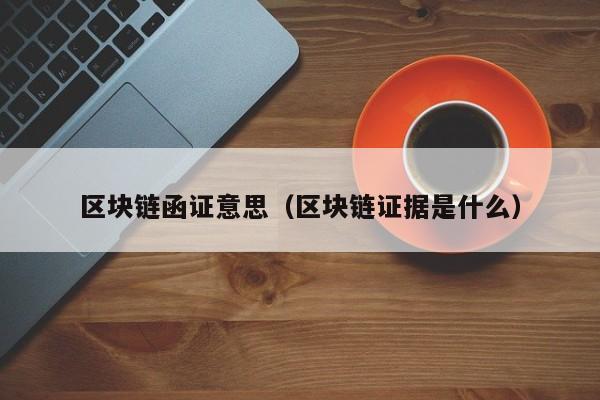 区块链函证意思（区块链证据是什么）